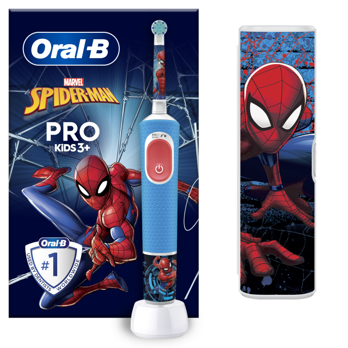 Oral-B Vitality Pro Ηλεκτρική Οδοντόβουρτσα Spider-Man Με Θήκη Ταξιδίου, Για Παιδιά 3+ Ετών